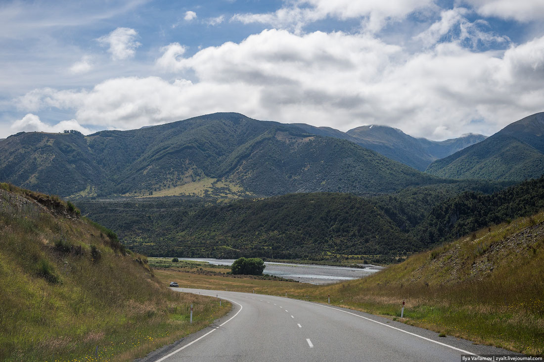 Крайстчерч и дорога на запад. Новая Зеландия 