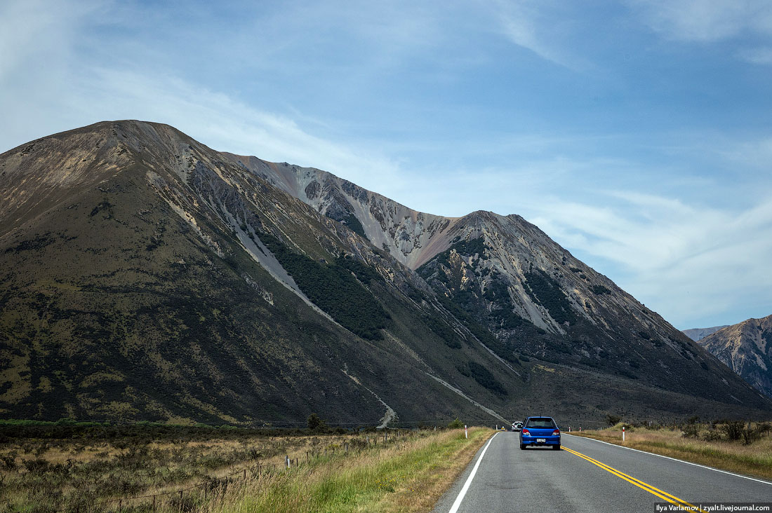Дорога к восточным озёрам. Новая Зеландия 