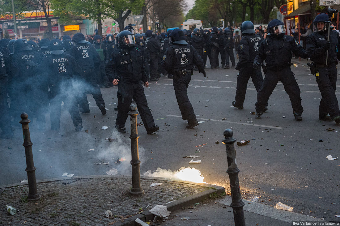 Первомай в Берлине: столкновения с полицией