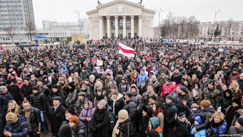 В Белоруссии прошла серия митингов против налога на тунеядство