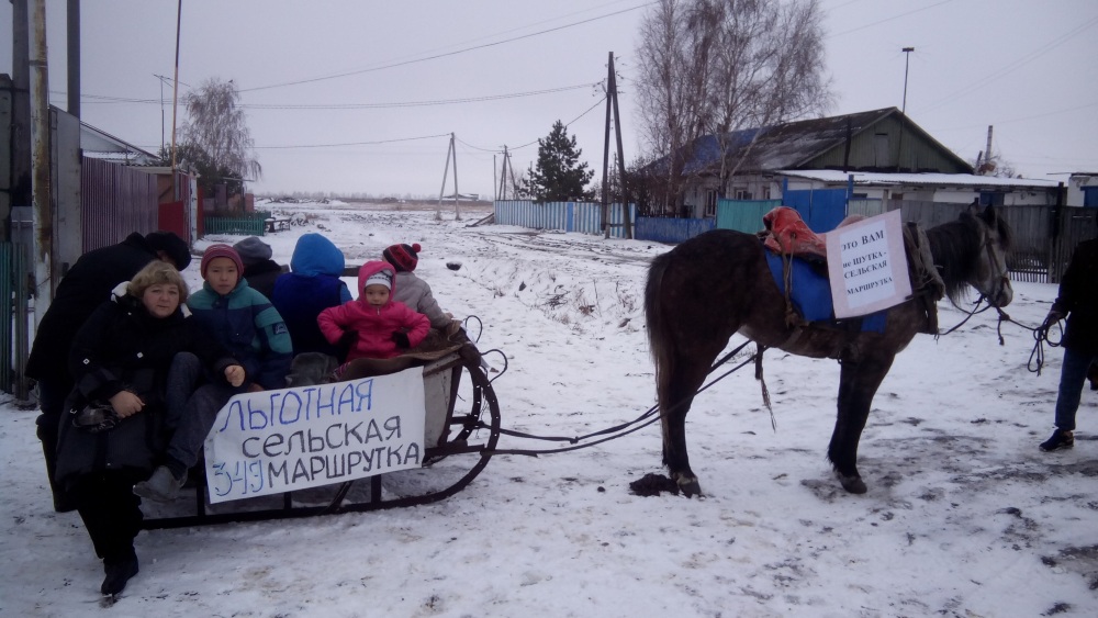 Лошадиные повозки заменили маршрутки в Омской области (ну почти)