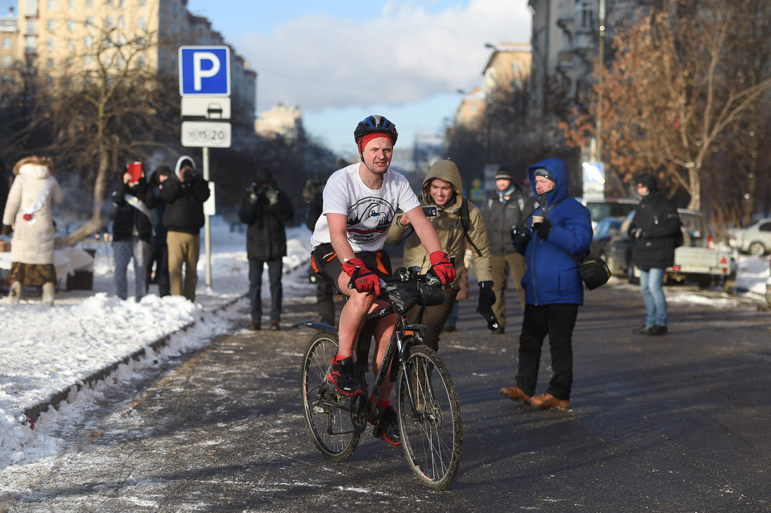 Участникам зимнего велопарада в Москве не потребовалась медпомощь