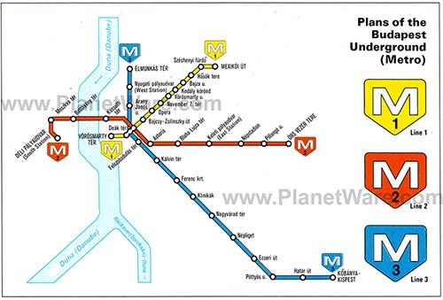 схема метро будапешт