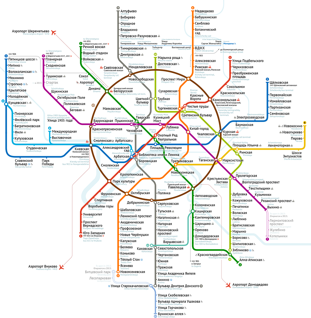 схема метро москва