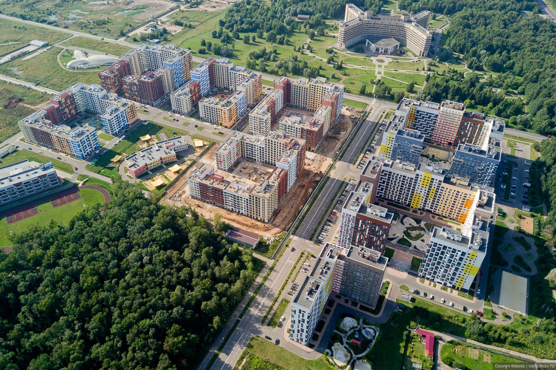 Микрогород в лесу фото