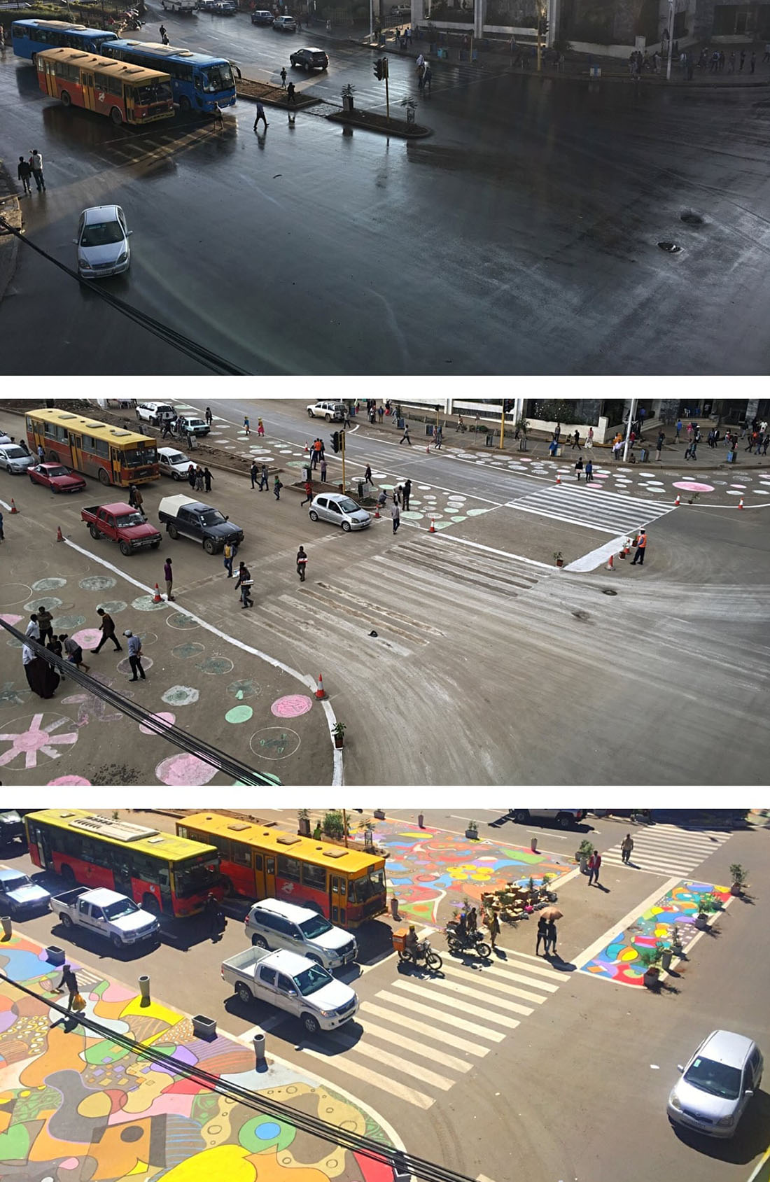 Как с помощью ведра краски сделать город лучше PCNACTOGDCI, краски, перекресток, тротуары, сделать, помощью, Бразилия, пространство, также, Здесь, Индия, Перекресток, пешеходам, результате, город, преобразовали, автомобилей, парковки, всего, безопасности