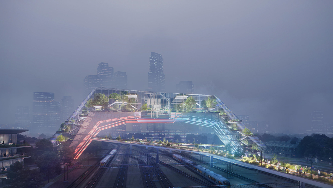 Как может выглядеть город будущего водой, UNStudio, может, будет, использовать, городов, также, заново, архитекторов, общественными, Поскольку, пространствами, станции, систему, предлагается, станция, можно, должны, Центральный, будут