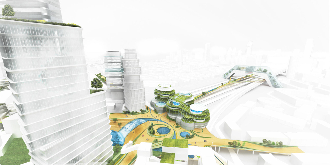 Как может выглядеть город будущего водой, UNStudio, может, будет, использовать, городов, также, заново, архитекторов, общественными, Поскольку, пространствами, станции, систему, предлагается, станция, можно, должны, Центральный, будут