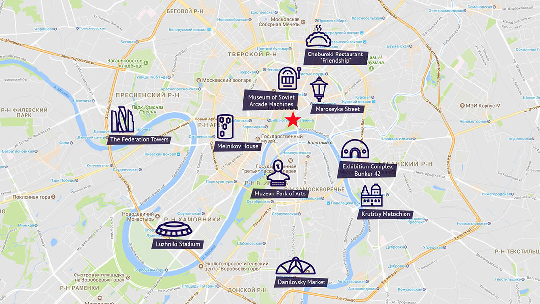 Top 10 places in Moscow