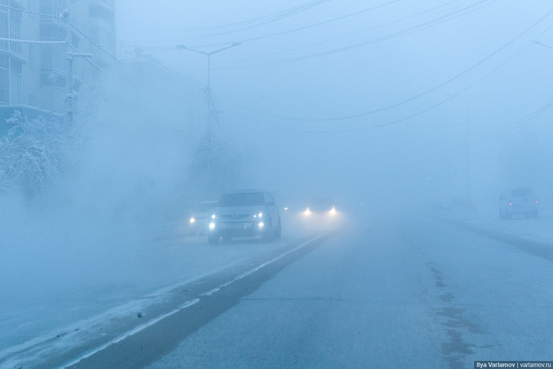 Якутск: как ведёт себя техника и люди в лютый холод