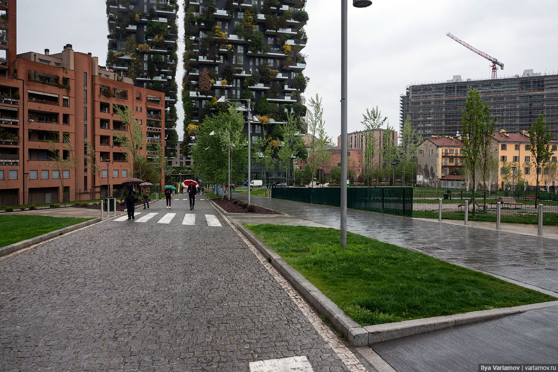 Милан: скутеры, парковки, парк 