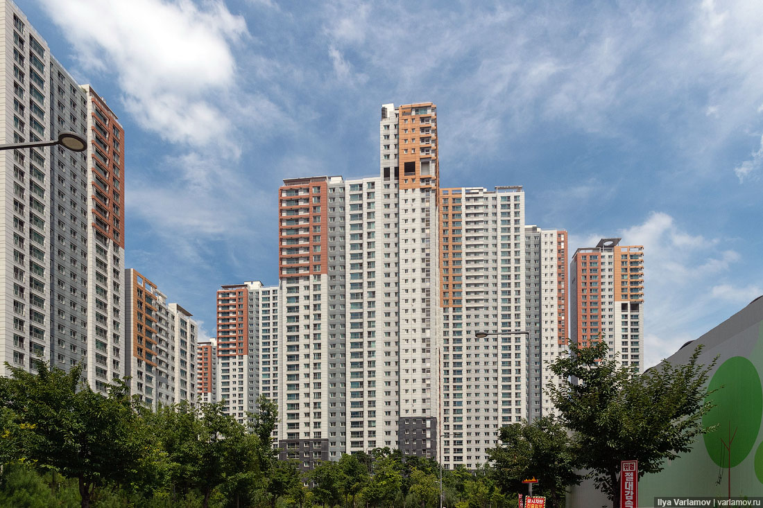 Новые районы Сеула: зелень, мусор и многоэтажки 